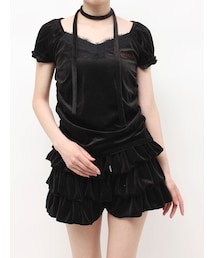 jouetie | レースベロアトップス(Tシャツ/カットソー)