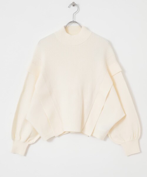 SENSE OF PLACE by URBAN RESEARCH（センスオブプレイスバイアーバンリサーチ）の「『一部WEB限定カラー』ストレッチショルダータックセーター（ニット/セーター・レディース・OFF WHITE/GRAY/MOCHA/RED/YELLOW/BLACK/BLUE・one/One）」の15枚目の写真