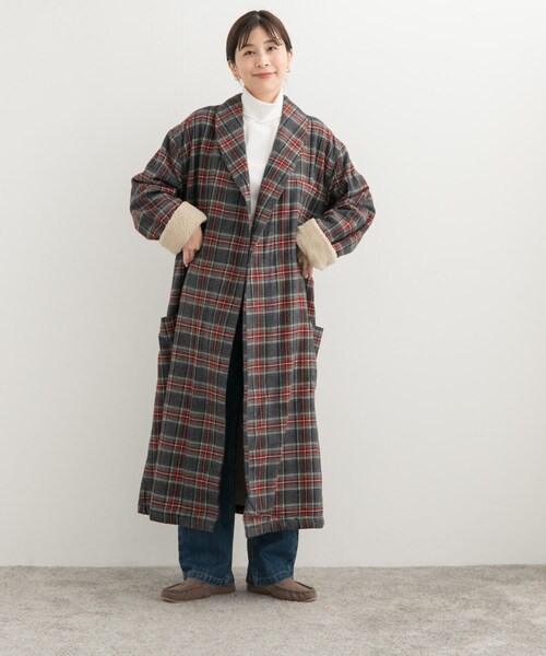 URBAN RESEARCH DOORS(アーバンリサーチドアーズ)の「L.L.Bean ScotchPlaidFlannelRobe(テーラードジャケット・レディース・Grey/Swan・M)」の6枚目の写真