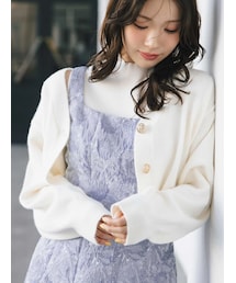 MERCURYDUO | 金ボタンボリュームスリーブカーデ(カーディガン/ボレロ)
