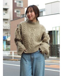 Ungrid | レースアップケーブルニット(ニット/セーター)