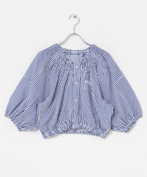 THE GOODLAND MARKET（ザグッドランドマーケット）の「77circa　make shirring neck shirt（シャツ/ブラウス・レディース・stripe 1/stripe 2/stripe 3/stripe 4/stripe 5/stripe 6/stripe 7/stripe 8・One）」の2枚目の写真