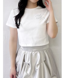 dazzlin | 【UV】ラインストーンモチーフコンパクトTシャツ(Tシャツ/カットソー)