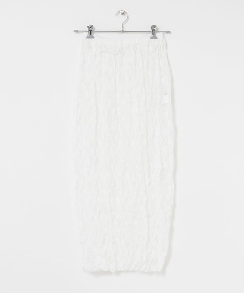 URBAN RESEARCH(アーバンリサーチ)の「TanC TOKYO CRUSHED LACE GATHER SKIRT(スカート・レディース・WHITE/BLACK・Free)」の4枚目の写真