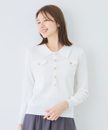 Jayro | フラップポケット付きリブポロニット(ニット/セーター)