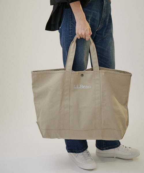 ADAM ET ROPE'(アダムエロペ)の「【雑誌掲載】【公式サイト限定】【L.L.Bean for SALON】別注Grocery Tote(トートバッグ・レディース・ピンク/グレー系/ラベンダー/ピンク系/オレンジ系・F)」の1枚目の写真