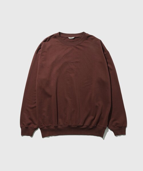 ADAM ET ROPE'(アダムエロペ)の「【AURALEE/オーラリー】SUPER HIGH GAUG SWEAT P/O(スウェット・メンズ・ダークブラウン/ワイン・3/4/5)」の12枚目の写真