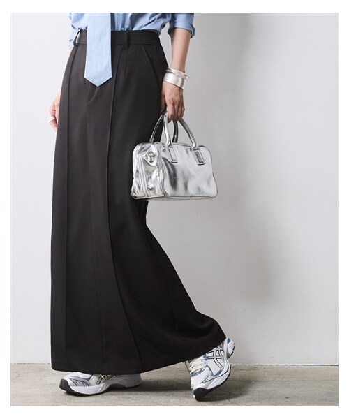 nissen（ニッセン）の「【CHIC STYLE】タイトマキシスカート（スカート・レディース・グレー/黒・M/L/LL/3L/4L/5L/6L/8L/10L）」の5枚目の写真