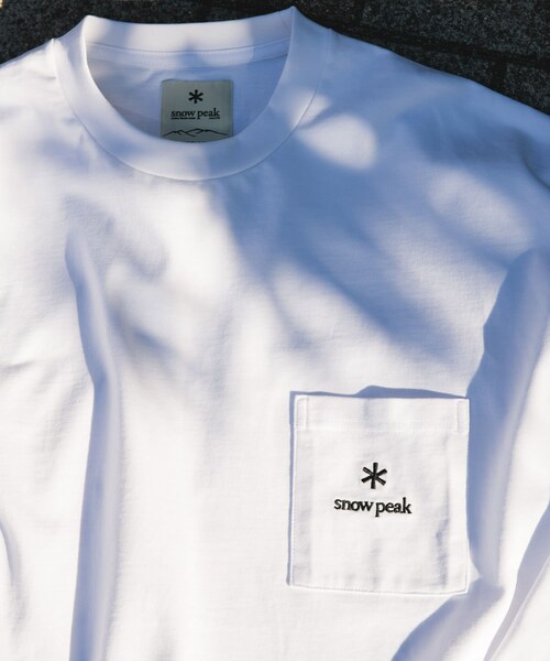 URBAN RESEARCH DOORS(アーバンリサーチドアーズ)の「『別注』Snow Peak Apparel×DOORS POCKET LOGO LONG-SLEEVE T-SHIRTS(Tシャツ/カットソー・メンズ・WHITE/BLUEGRAY/FOLIAGE/CHARCOAL・M/L/XL)」の7枚目の写真