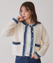 Jayro（ジャイロ）の「デニムドッキングニットカーデガン（カーディガン/ボレロ）」