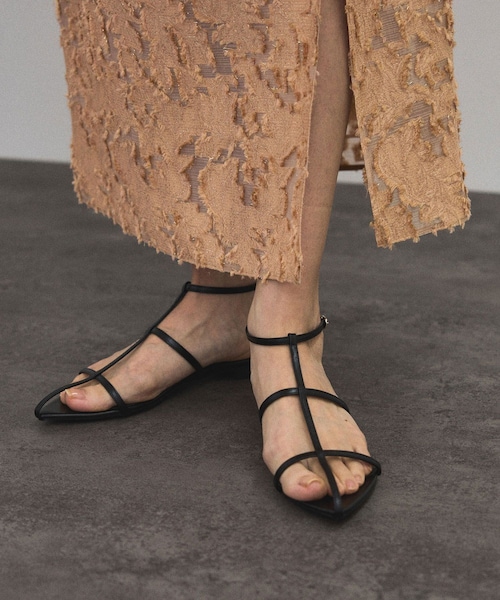 ADAM ET ROPE'（アダムエロペ）の「エルブジャガードスリットナロースカート（スカート・レディース・ブラック/ホワイト/ブラウン/イエロー・F）」の19枚目の写真