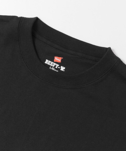 SENSE OF PLACE by URBAN RESEARCH（センスオブプレイスバイアーバンリサーチ）の「Hanes　BEEFY T-SHIRTS 1P（Tシャツ/カットソー・メンズ・WHITE/BLACK/D.PURPLE/D.GREEN・M/L/XL）」の15枚目の写真