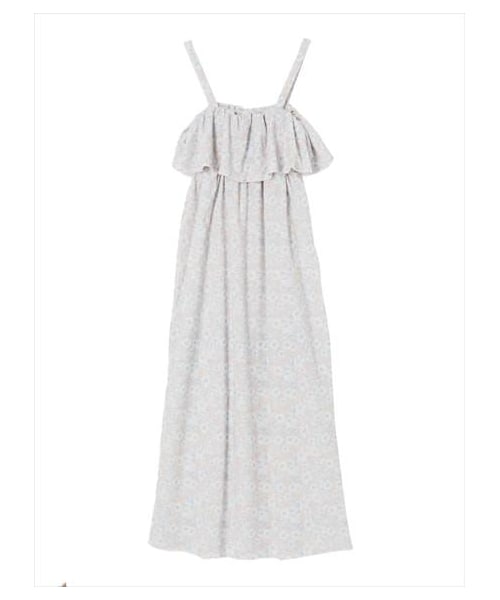 MERCURYDUO（マーキュリーデュオ）の「【MD×PJ】 フラワープリントパイルドレス（ルームウェア/パジャマ・レディース・オフホワイト/ブルー・S/M）」の10枚目の写真