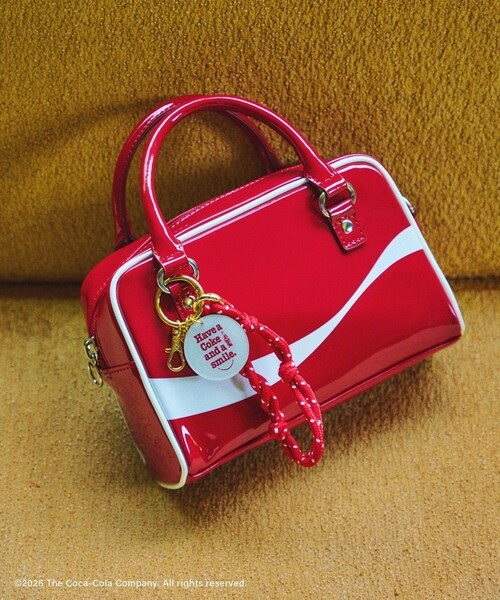 ROPE' PICNIC(ロペピクニック)の「【Coca-Cola】2WAYエナメルミニボストンバッグ(ボストンバッグ・レディース・ライトグリーン/レッド・F)」の3枚目の写真