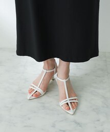 ポインテッドナローストラップサンダル