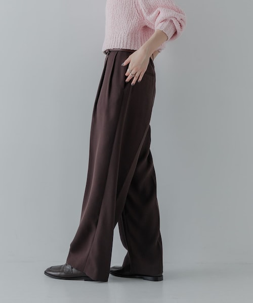 URBAN RESEARCH（アーバンリサーチ）の「ダブルクロスキュプラパンツ（その他パンツ・レディース・BROWN/BLACK/NAVY・36/38/40/42）」の21枚目の写真