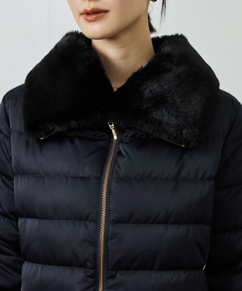 ROPE'(ロペ)の「サテンロング丈ダウンコート/イージーケア(ダウンジャケット/コート・レディース・ブラック/ネイビー・36/38)」の19枚目の写真