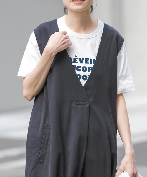 URBAN RESEARCH DOORS(アーバンリサーチドアーズ)の「FORK&SPOON フロントタックフレアワンピース(ワンピース・レディース・BLACK/BEIGE/DARKGREEN・1/2)」の11枚目の写真