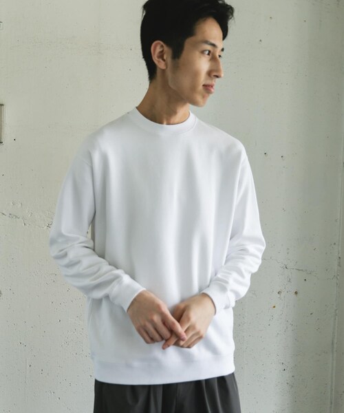URBAN RESEARCH DOORS（アーバンリサーチドアーズ）の「シルケットダンボールロングスリーブTシャツ（Tシャツ/カットソー・メンズ・WHITE/BROWN/CHARCOAL・M/L）」の6枚目の写真