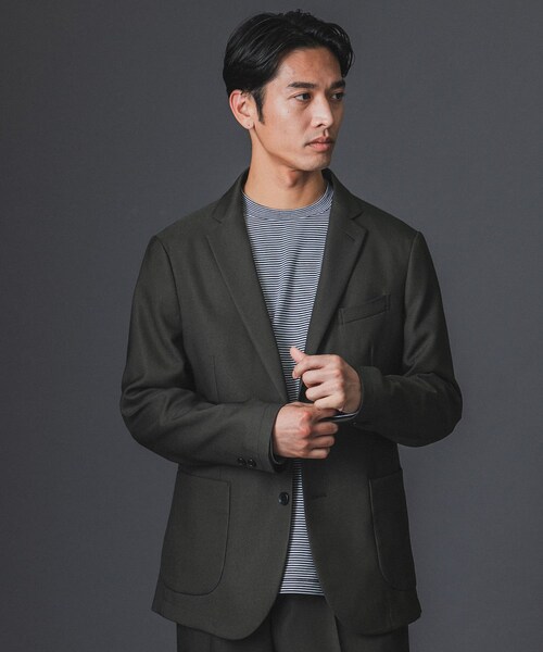 URBAN RESEARCH DOORS(アーバンリサーチドアーズ)の「LIFE STYLE TAILOR ウールライクツイルコンフォータブルジャケット(テーラードジャケット・メンズ・KHAKI/NAVY/BROWN・S/M/L/XL)」の17枚目の写真