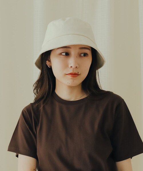 SENSE OF PLACE by URBAN RESEARCH(センスオブプレイスバイアーバンリサーチ)の「コットンツイルリボンバケットハット(ハット・レディース・IVORY/BLACK・One/one)」の13枚目の写真