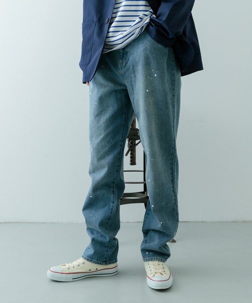 ITEMS URBANRESEARCH（アイテムズ アーバンリサーチ）の「11oz PAINT STRAIGHT DENIM（デニムパンツ・メンズ・BLU/BLK・M/L）」の19枚目の写真