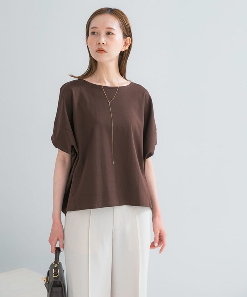 URBAN RESEARCH ROSSO（アーバンリサーチロッソ）の「『WEB/一部店舗限定』UVカットドルマンスリーブプルオーバー（Tシャツ/カットソー・レディース・IVORY/D/BLUE/CAMEL/BROWN・Free）」の17枚目の写真