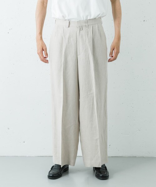 URBAN RESEARCH(アーバンリサーチ)の「REVERBERATE TACKED TROUSERS(その他パンツ・メンズ・ECRU/BLACK・1)」の7枚目の写真