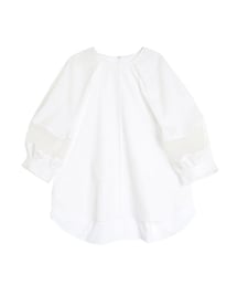 ELENDEEK | ORGANZA MIX SLEEVE BL(シャツ/ブラウス)