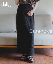 slattgir | 高身長　ポコポコＩラインマキシスカート（トールサイズ）Essenave(スカート)