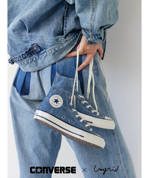 Ungrid（アングリッド）の「CONVERSEコラボデニムALL STAR AGED HI / UG15TH（スニーカー・レディース・ブルー・22.5/23.5/24.5/25.5/26.5/27.5/28.0）」の4枚目の写真