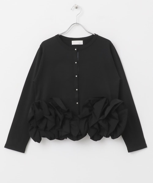 URBAN RESEARCH ROSSO（アーバンリサーチロッソ）の「Mewl　ペタルフリルカーディガン（カーディガン/ボレロ・レディース・WHITE/BLACK・Free）」の12枚目の写真