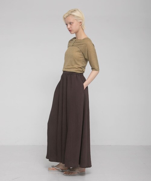 LAATO（ラート）の「drape  skirt（スカート・レディース・チョコレート/ザラメ・Free）」の9枚目の写真