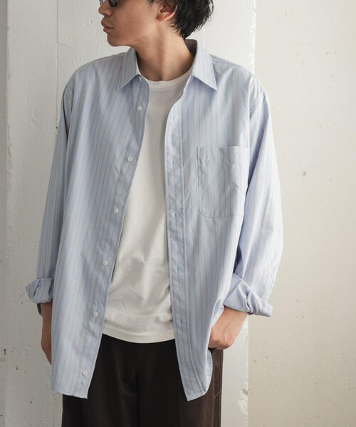 URBAN RESEARCH DOORS（アーバンリサーチドアーズ）の「FORK&SPOON　PEオックスシャツ（シャツ/ブラウス・メンズ・GREEN/BLUE・4/5）」の15枚目の写真