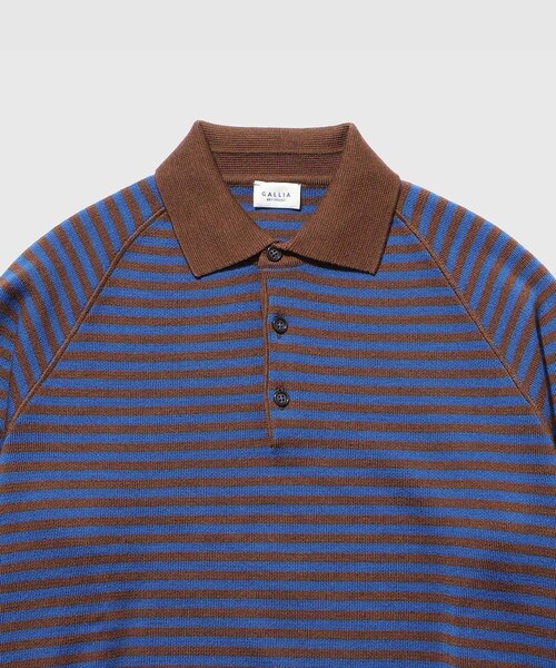 ADAM ET ROPE'（アダムエロペ）の「【GALLIA/ガッリア】GINSBERG（ポロシャツ・メンズ・ダークブラウン系・48/50/52）」の5枚目の写真