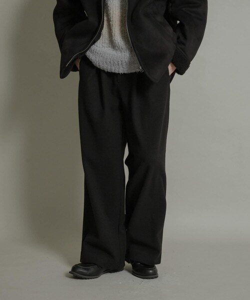SENSE OF PLACE by URBAN RESEARCH（センスオブプレイスバイアーバンリサーチ）の「ジャージメルトンタックワイドパンツ（その他パンツ・メンズ・BLACK/CHARCOAL/L.GRAY・M/L）」の10枚目の写真