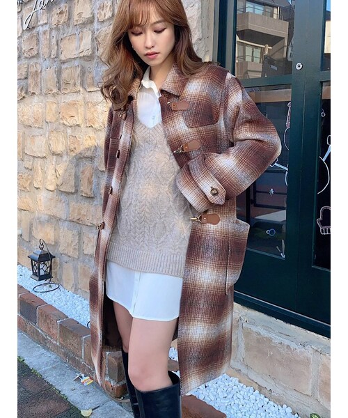 RESEXXY（リゼクシー）の「ダッフルコート（ダッフルコート・レディース・ブラック/ベージュ/ミックス・F）」の13枚目の写真