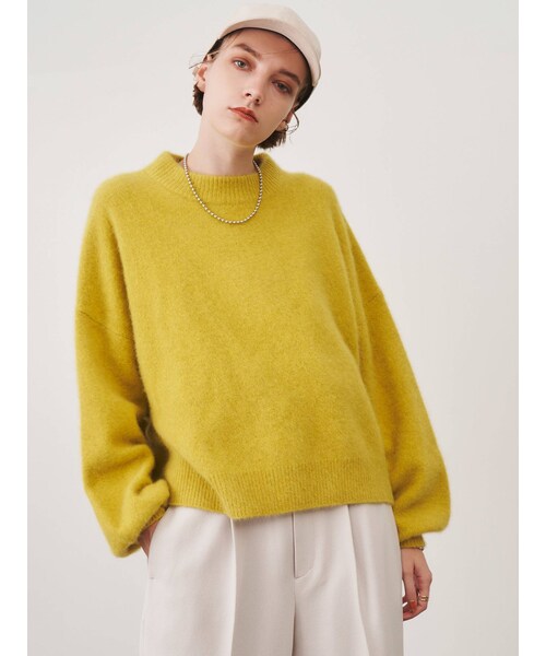 ELENDEEK◆FOX WOOL OVER SIZE KNIT/ニット・セーター(厚手)/FREE/ウール/BRW ELENDEEK（エレンディーク）の「FOX WOOL OVER SIZE KT（ニット