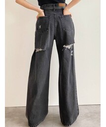 EVRIS | BACKスラッシュワイドデニムパンツ(デニムパンツ)