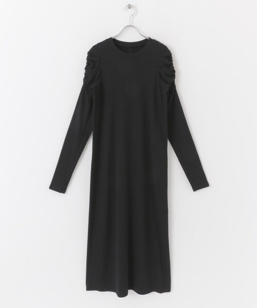 SENSE OF PLACE by URBAN RESEARCH（センスオブプレイスバイアーバンリサーチ）の「ボリュームスリーブアイラインカットワンピース（ワンピース・レディース・GREIGE/LILAC/BLACK・one/COMPACT）」の12枚目の写真