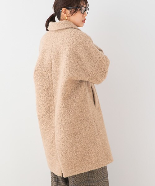 URBAN RESEARCH ROSSO（アーバンリサーチロッソ）の「F by ROSSO　『UR TECH』ブークレステンカラーコート（ステンカラーコート・レディース・BEIGE/NAVY・Free）」の21枚目の写真