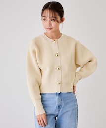 Jayro | ビッグ釦柄切替バルーンカーディガン(カーディガン/ボレロ)