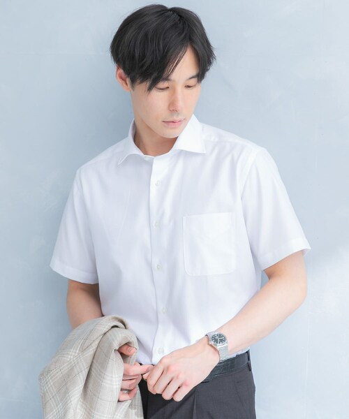 URBAN RESEARCH DOORS(アーバンリサーチドアーズ)の「LIFE STYLE TAILOR セミワイド半袖シャツ(シャツ/ブラウス・メンズ・WHITE/BLUE/NAVY-ST・37/39/41/43)」の6枚目の写真