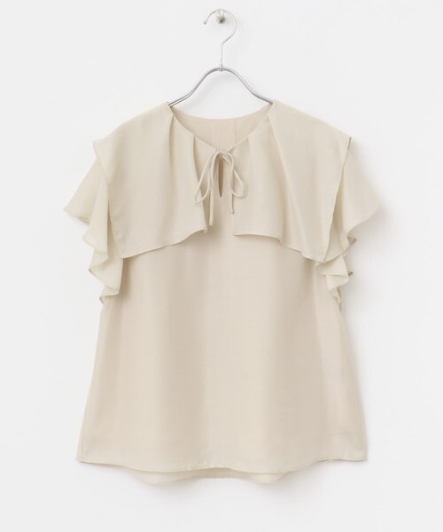 URBAN RESEARCH ROSSO（アーバンリサーチロッソ）の「イージーケアフリルブラウス（シャツ/ブラウス・レディース・OFF WHITE/TOMATO/BLACK・FREE）」の12枚目の写真