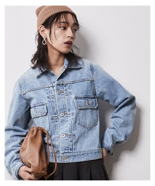 nissen（ニッセン）の「＜大きいサイズ＞綿100％ヴィンテージ風デニムジャケット シックスタイル（ジャケット/アウター・レディース・ライトブルー系デニム/ブルー系デニム/グレー系デニム・L/LL/3L/4L/5L/6L/8L/10L）」の11枚目の写真
