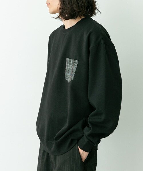 URBAN RESEARCH Sonny Label（アーバンリサーチサニーレーベル）の「HARRIS TWEEDポケットスウェットプルオーバー（スウェット・メンズ・オフ/チャコール/ブラック/ブラウン・M/L）」の13枚目の写真