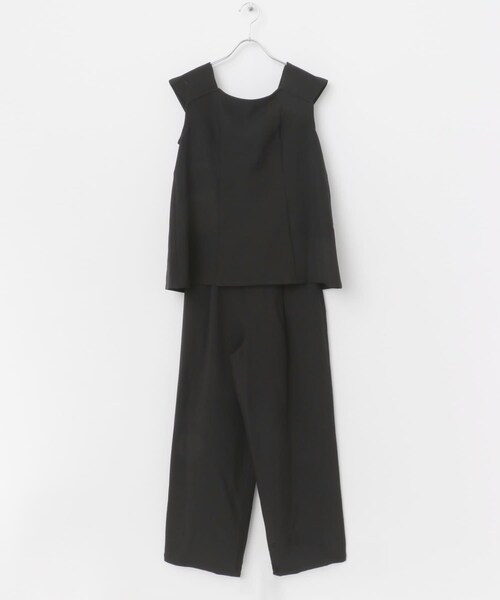 URBAN RESEARCH ROSSO(アーバンリサーチロッソ)の「『UR TECH DRYLUXE』F by ROSSO フレンチブラウス+ワイドパンツ(セットアップ・レディース・MOCHA/BEIGE/BLACK・36/38)」の12枚目の写真
