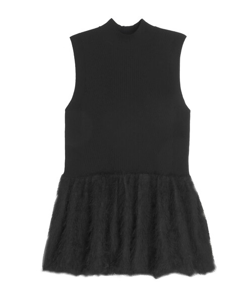 ELENDEEK(エレンディーク)の「PEPLUM DOCKING KT(ニット/セーター・レディース・ライトグレー/ブラック・F)」の2枚目の写真