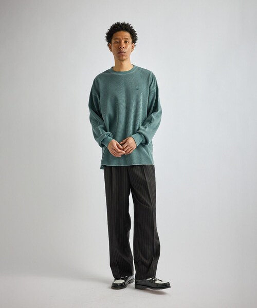 Saturdays NYC(サタデーズ ニューヨークシティ )の「George Herringbone Stripe Two Tuck Pant(その他パンツ・レディース・ブラック/グレー・L/M/S/XL)」の19枚目の写真