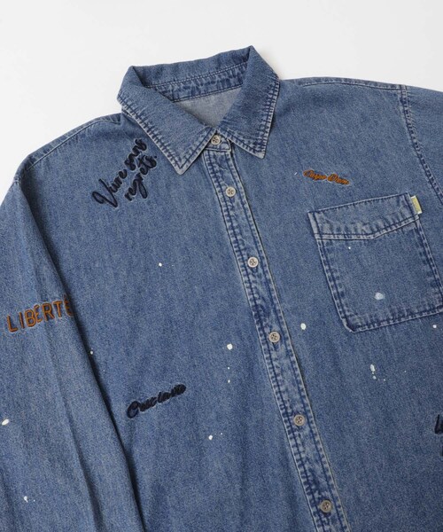URBAN RESEARCH（アーバンリサーチ）の「『別注』PICCADILLY×URBAN RESEARCH　刺繍デニムシャツ（シャツ/ブラウス・レディース・LT GRAY/LT INDIGO・Free）」の14枚目の写真